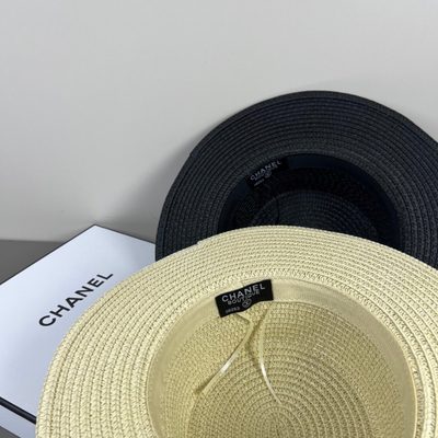 Chanel woven straw sun hat — 6