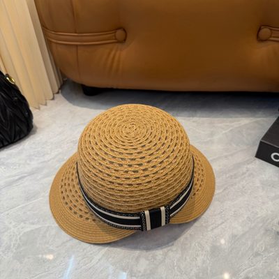 Dior D-Bobby Large Brim Straw Hat — 3
