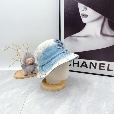 Chrome Hearts light-wash denim bucket hat — 4