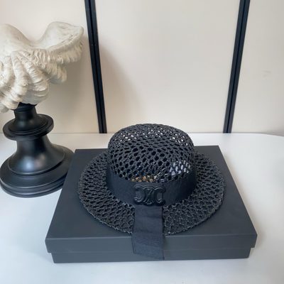 Celine Triomphe straw boater hat — 5