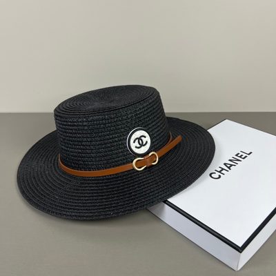 Chanel woven straw sun hat — 7