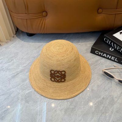 Loewe Anagram Raffia Bucket Hat — 5