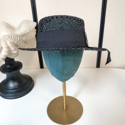 Celine Triomphe straw boater hat — 7