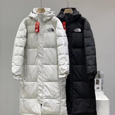 The North Face long, oversized padded puffer coat with a hood