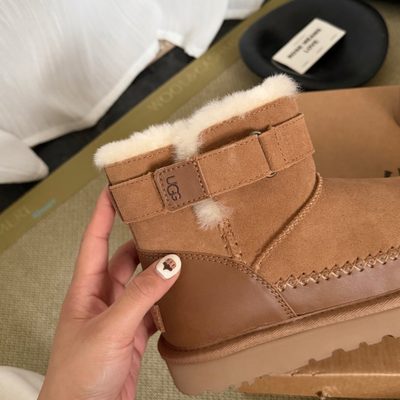 UGG Classic RetroChic Strap Boots — 7