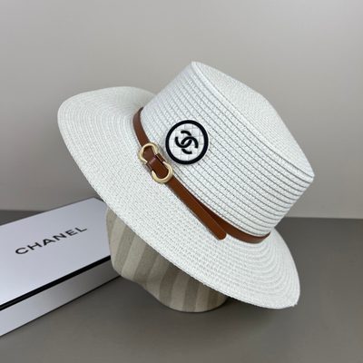 Chanel woven straw sun hat — 9