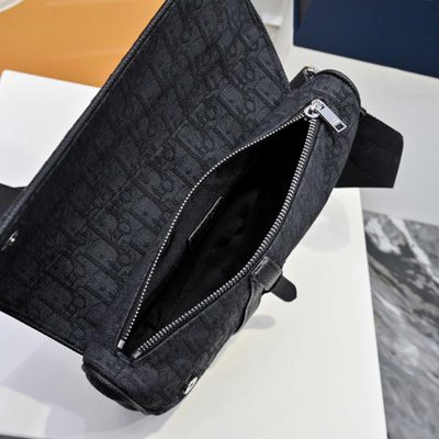 Dior Oblique Jacquard Saddle Bag — 8