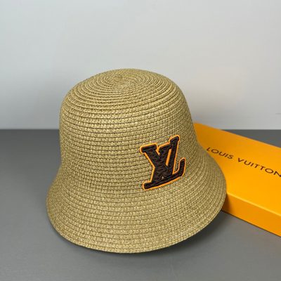 Louis Vuitton crochet-stitched brown bucket hat — 3