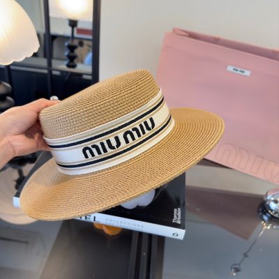 Miu Miu raffia woven hat — 4