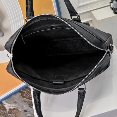 Prada black pebbled leather briefcase — 8