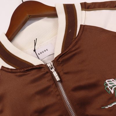 Rhude brown and cream satin souvenir jacket — 5