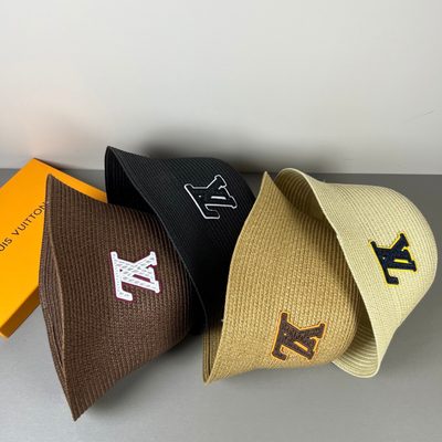 Louis Vuitton crochet-stitched brown bucket hat — 9