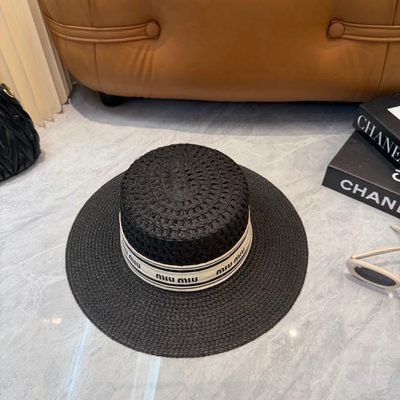 Dior D-Bobby Large Brim Straw Hat — 6