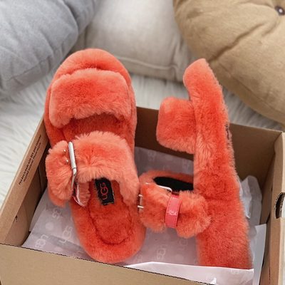 UGG Women's Oh Yeah is a fluffy sheepskin sandal — 5