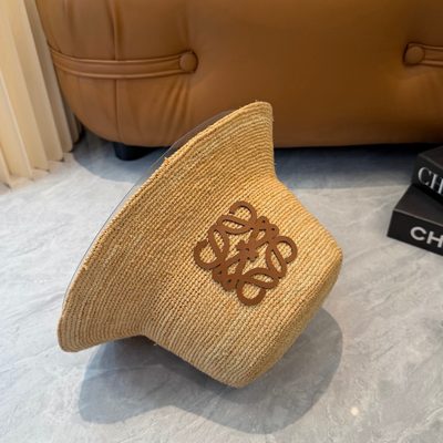 Loewe Anagram Raffia Bucket Hat — 8