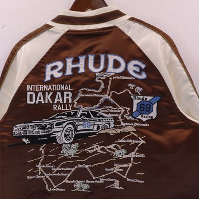 Rhude brown and cream satin souvenir jacket — 9