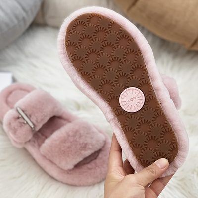 UGG Women's Oh Yeah is a fluffy sheepskin sandal — 3
