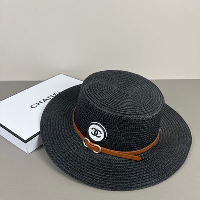 Chanel woven straw sun hat — 8