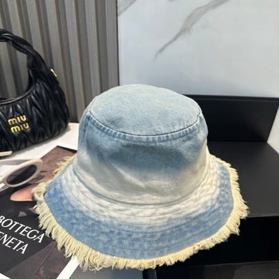 Chrome Hearts light-wash denim bucket hat — 3
