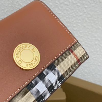 Burberry Small Check Folding Wallet — 6