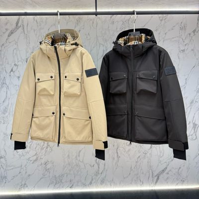 Burberry technical hooded field or puffer jacket