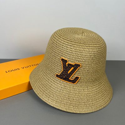 Louis Vuitton crochet-stitched brown bucket hat — 4