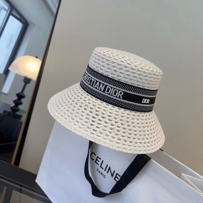 Dior D-Bobby straw bucket hat — 4