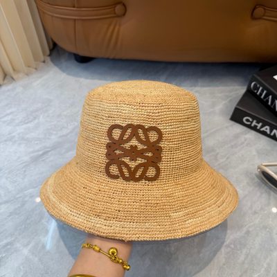 Loewe Anagram Raffia Bucket Hat — 3