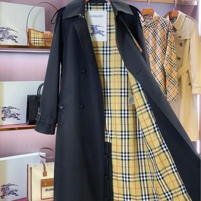 Burberry Long Gabardine Fitzrovia Trench Coat — 4