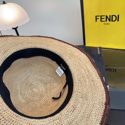 Fendi raffia straw hat — 9