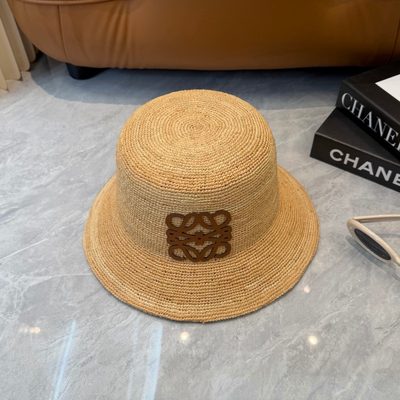 Loewe Anagram Raffia Bucket Hat — 6