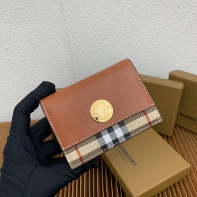 Burberry Small Check Folding Wallet — 4