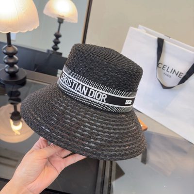 Dior D-Bobby straw bucket hat — 4