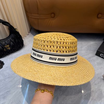 Dior D-Bobby Large Brim Straw Hat — 5
