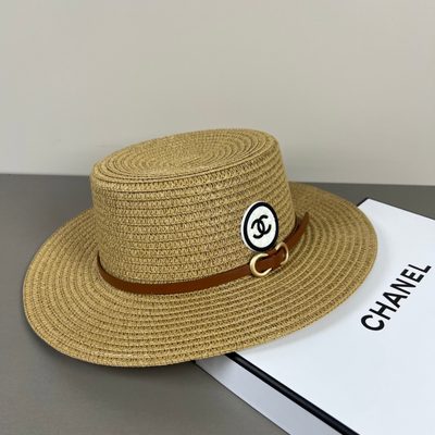 Chanel woven straw sun hat — 4