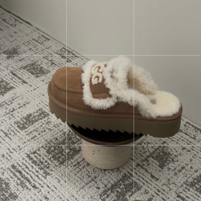 UGG tan suede platform slippers — 6