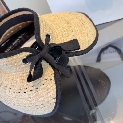 Chanel straw sun visor — 5