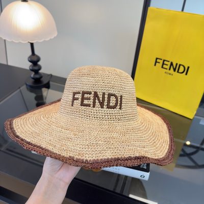Fendi raffia straw hat — 5