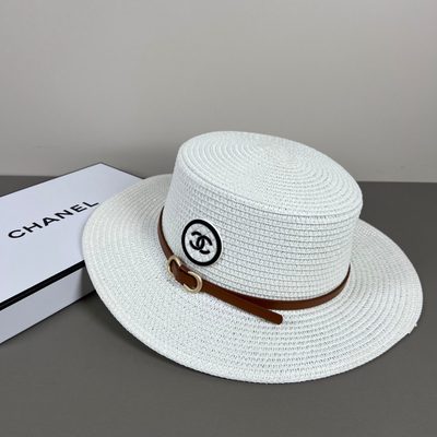 Chanel woven straw sun hat — 8