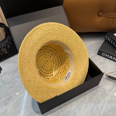 Dior D-Bobby Large Brim Straw Hat — 4