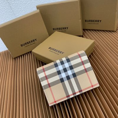 Burberry Small Check Folding Wallet — 3