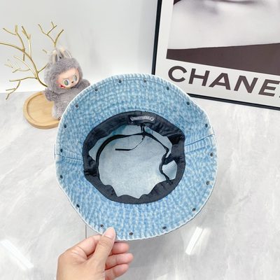 Chrome Hearts light-wash denim bucket hat — 9