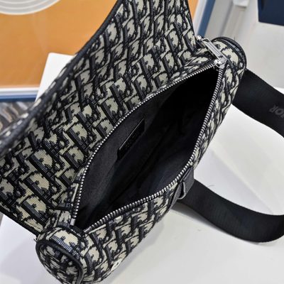 Dior Oblique Jacquard Saddle Bag — 9