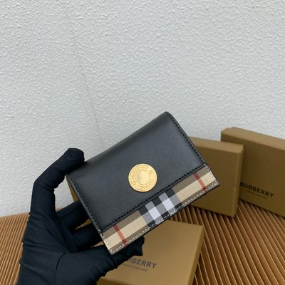 Burberry Small Check Folding Wallet — 4