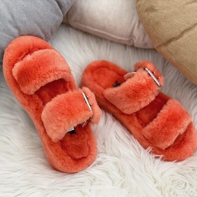 UGG Women's Oh Yeah is a fluffy sheepskin sandal — 4