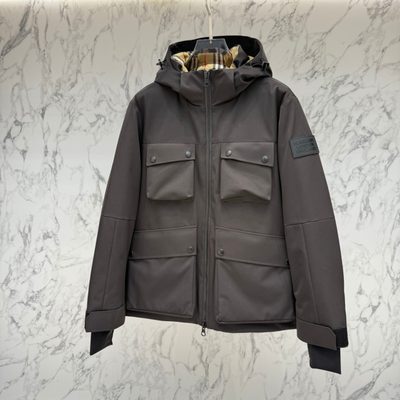 Burberry hooded utility jacket with four front patch pockets — 7
