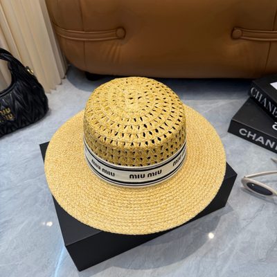 Dior D-Bobby Large Brim Straw Hat — 6