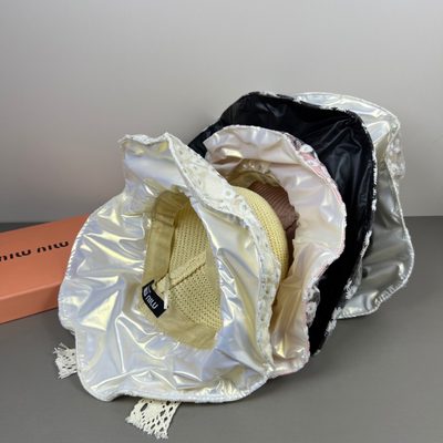 Miu Miu pink daisy lace sun hat — 6