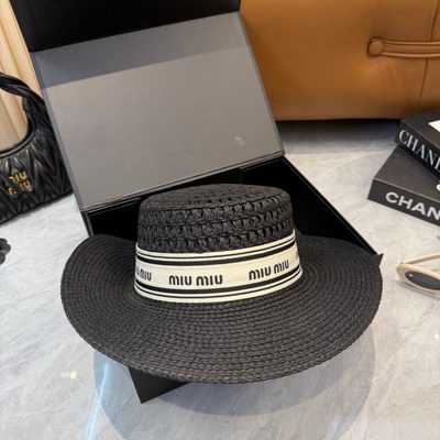 Dior D-Bobby Large Brim Straw Hat — 5