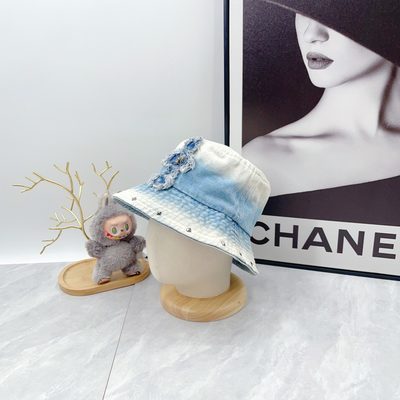 Chrome Hearts light-wash denim bucket hat — 3